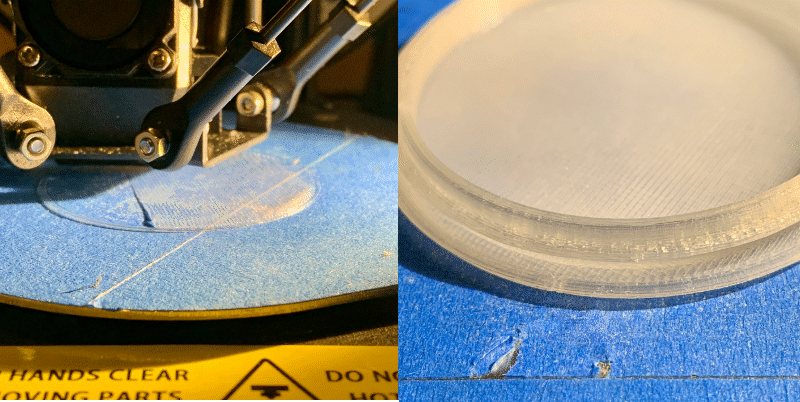 Printing transparent top